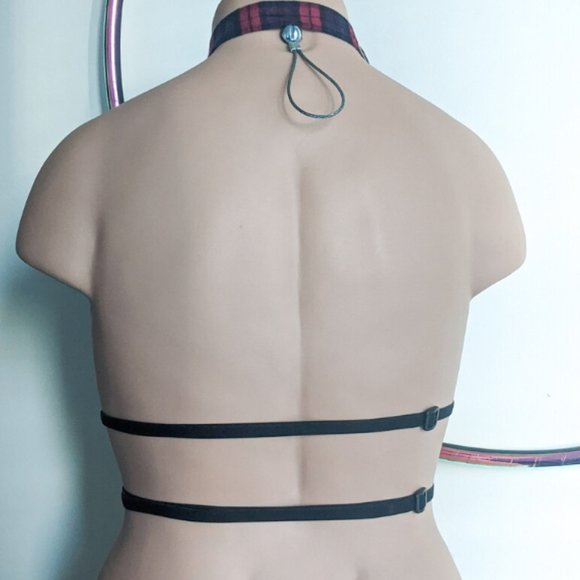 RIRI Adjustable Collared Body Harness with Spikes - Picture 5 of 13